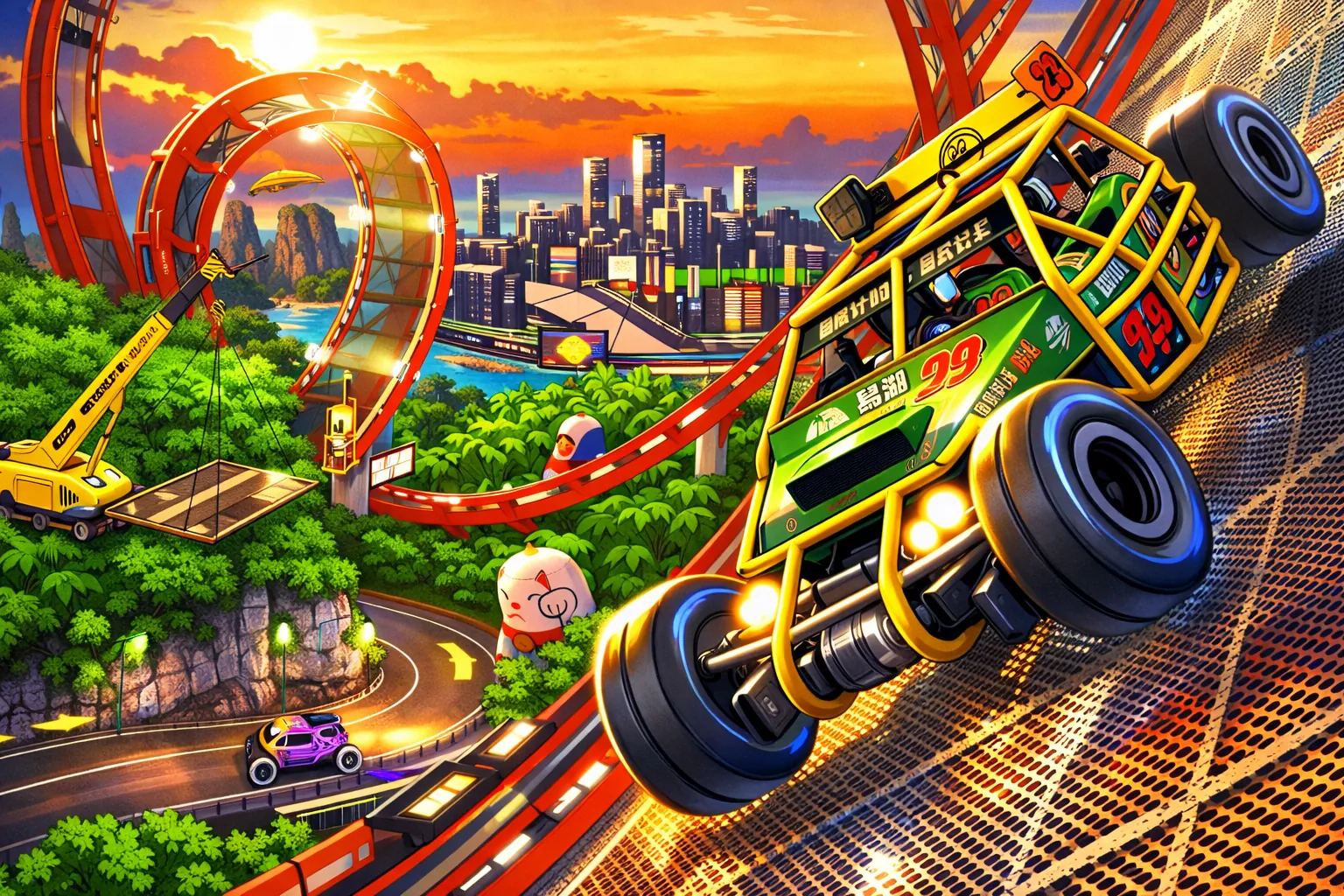 Trek je Bak Mania drankspel met Trackmania in hotseat mode